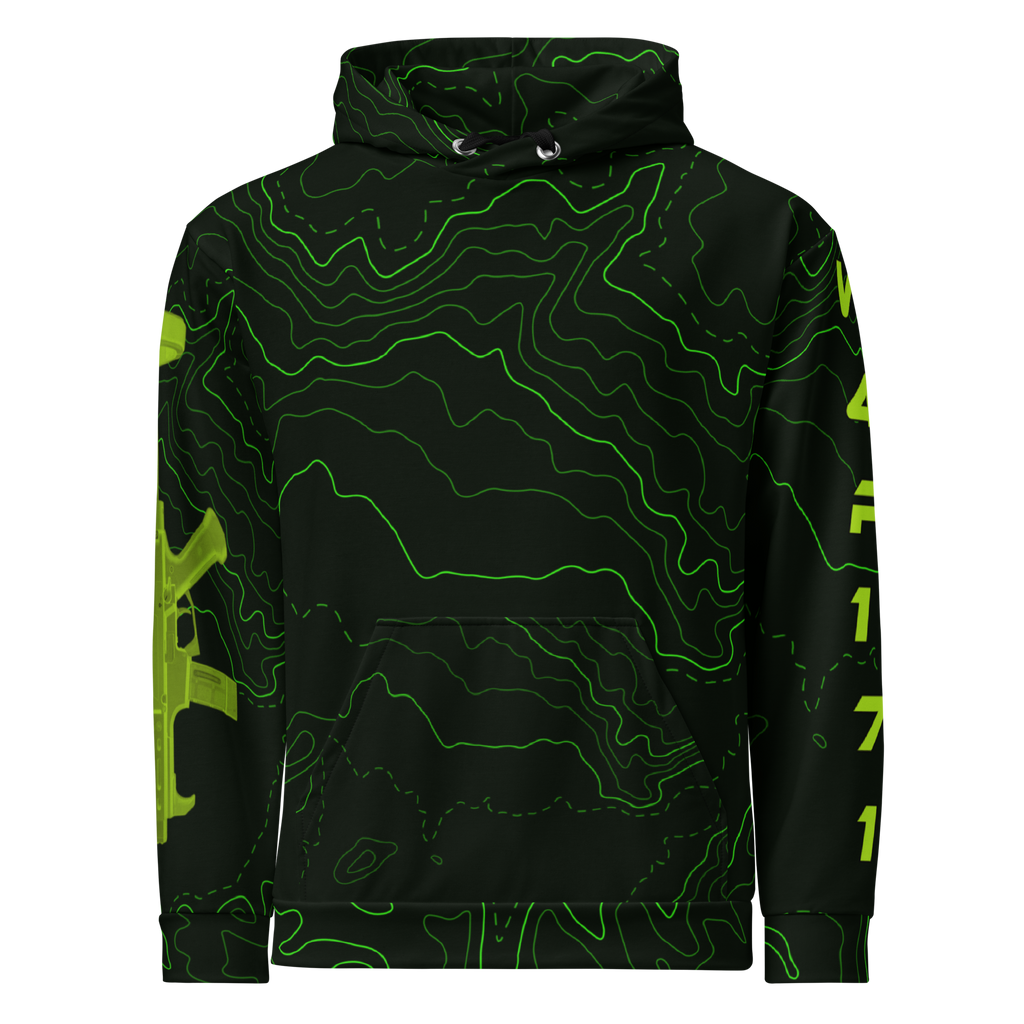 Neon Topo Hoodie - W4P171 Branded