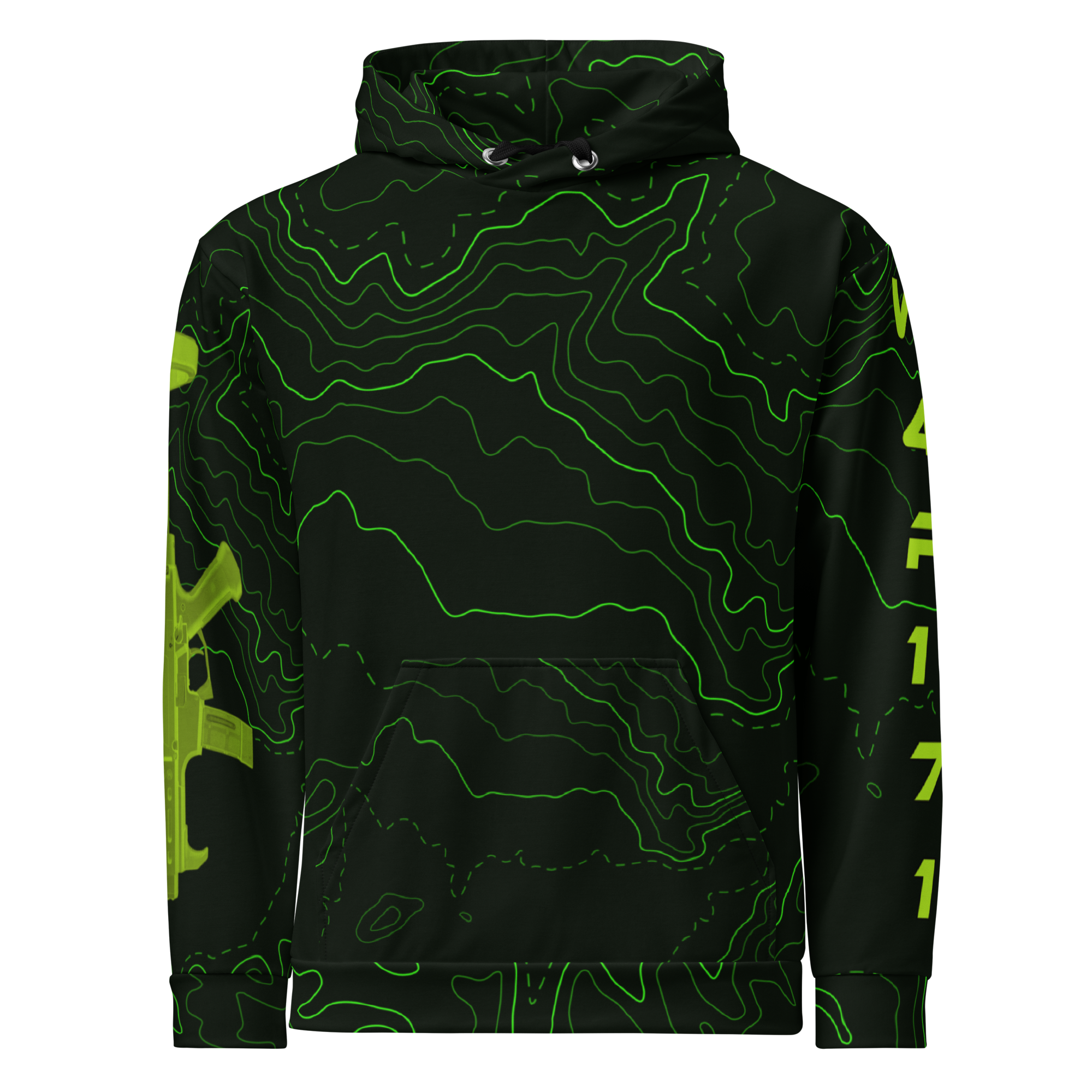 Neon Topo Hoodie - W4P171 Branded